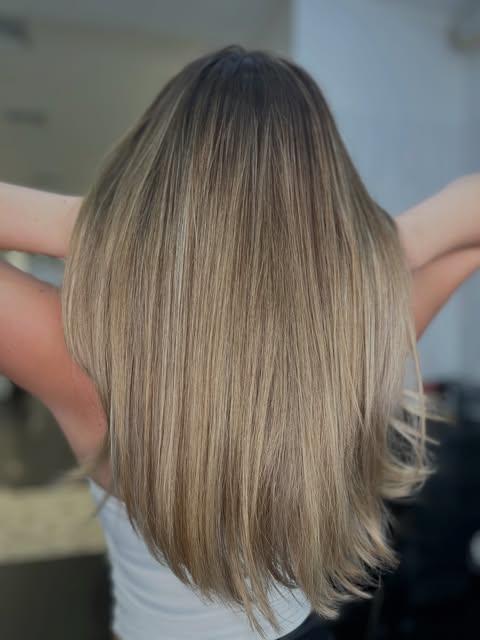 Balayage beige champagne liso